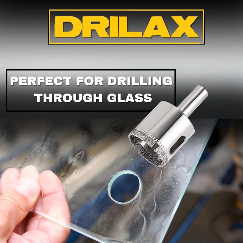 Drilax 1-1/4" Diamond Drill Bit | Triple-Coated Alloy Steel Hole Saw for Grab Bars, Tile Anchors & Faucets | for Ceramic, Tile & Glass - Image 4